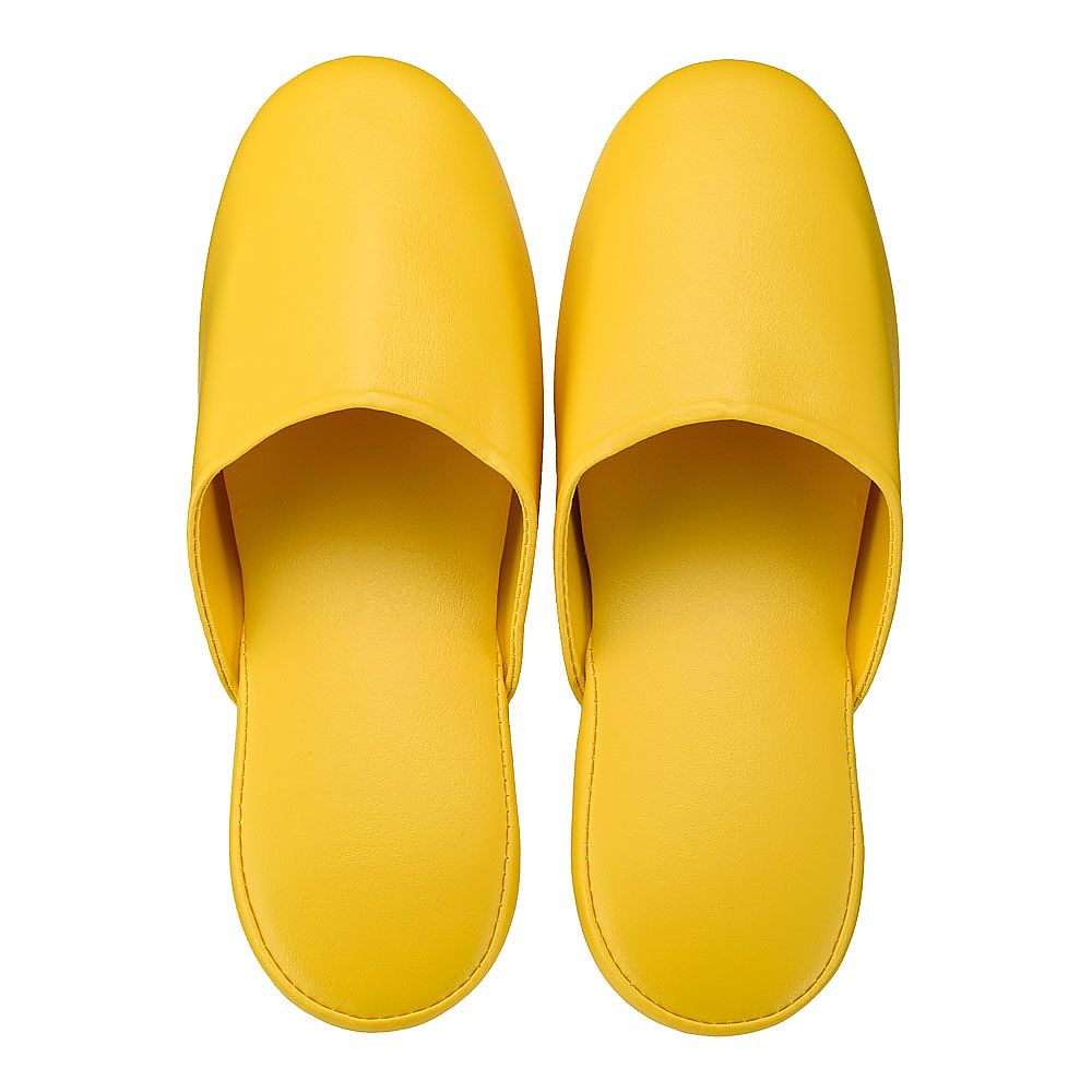 Children's slippers, plain, yellow, 1 pair