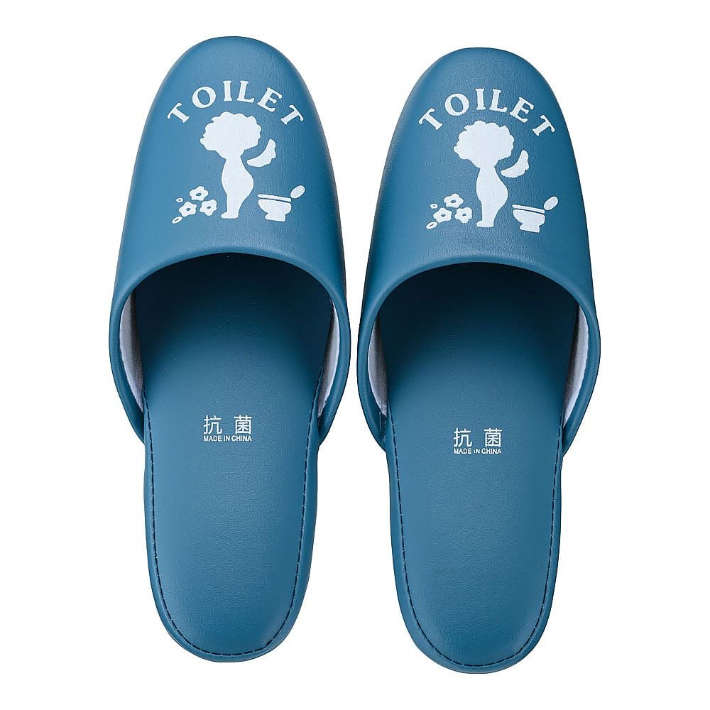 Antibacterial toilet slippers (blue) B-7377 1 pair