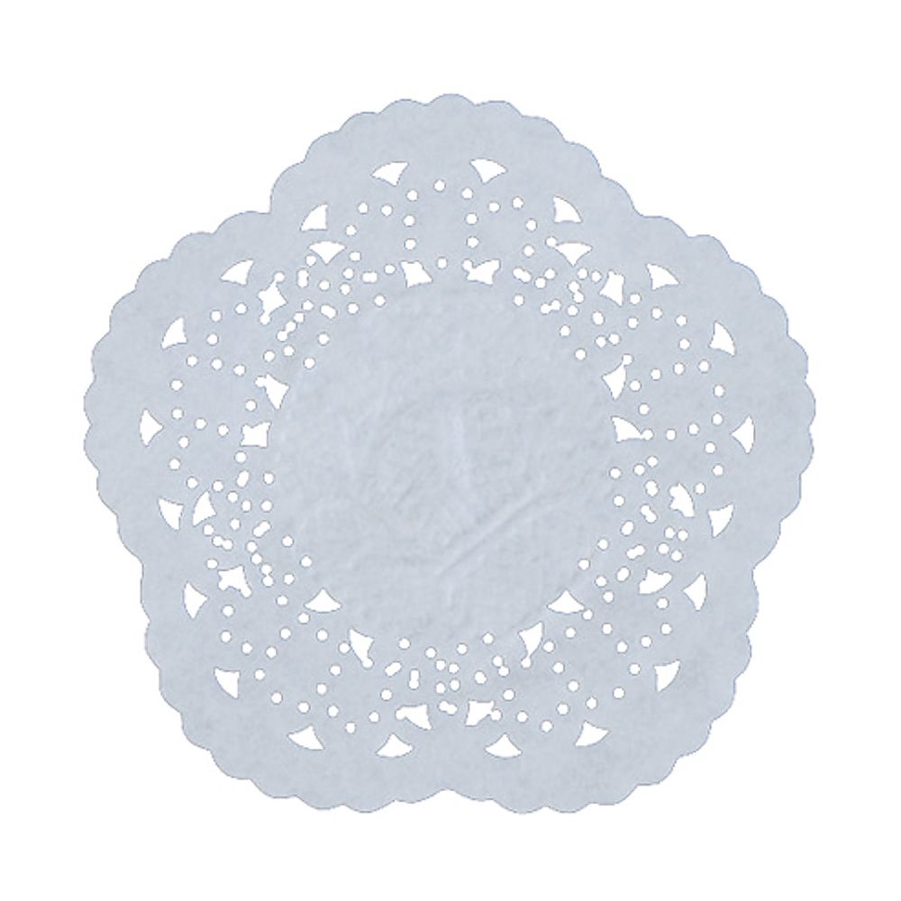 Oil-resistant lace paper, round, size 4 (500 sheets) 1 case (500 sheets)