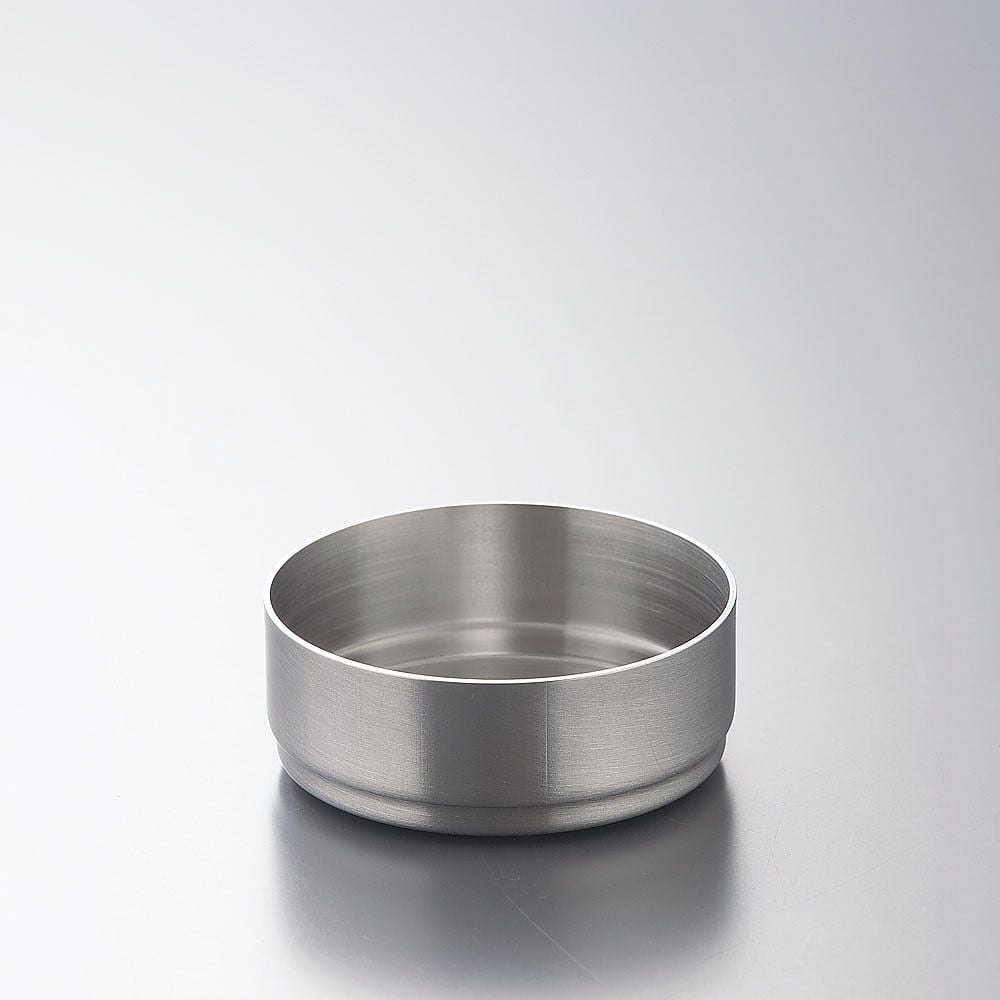 Flat Stainless Steel Stacking Round Ashtray, No Rest, 7cm, 1pc