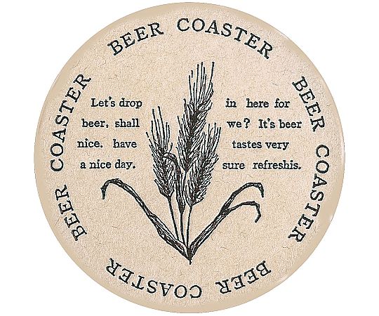 紙コースター BEER(100枚入) 茶 13703 1ケース(100枚入)