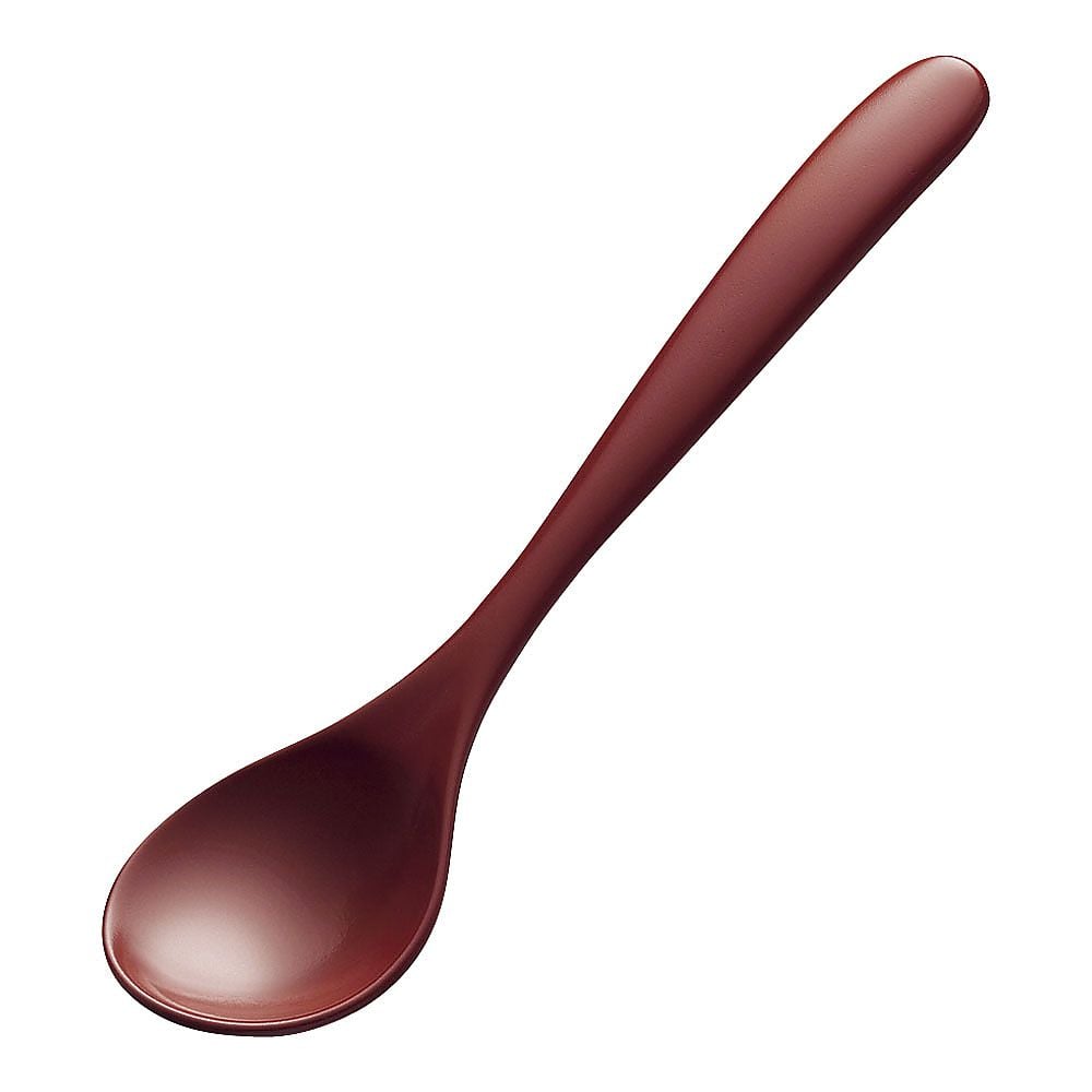 Round spoon, red, 1 piece