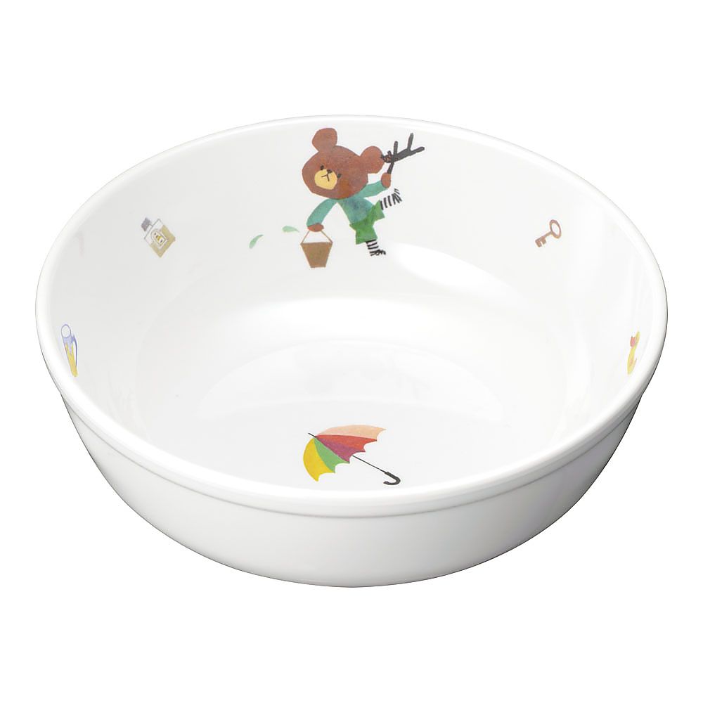 멜라민 어린이 식기 「쿠마노 굿코」라면 그릇 M-50TA 1개