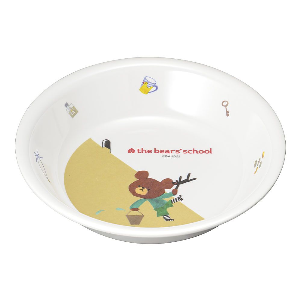 멜라민 어린이 식기 「쿠마노 굿코」 깊은 접시 M-1305TA 1장