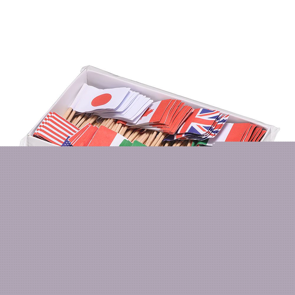 Flag Picks - International Flags (144 pieces) (Mixed national flags) 1 case (144 pieces)