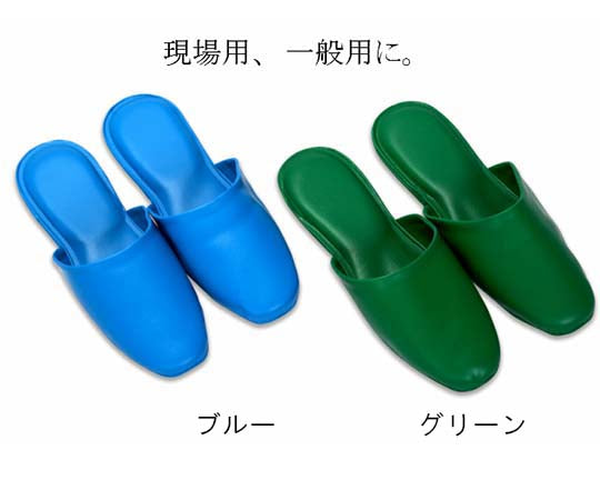 Slippers, green, free size, 6 pairs per pack (6 pairs)