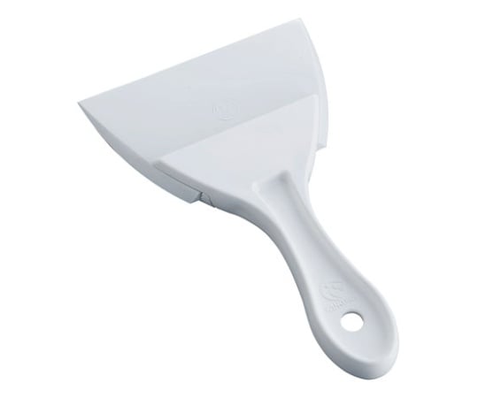 PC Handle Triangular Silicone Rubber Spatula, White, Large, 1 Piece