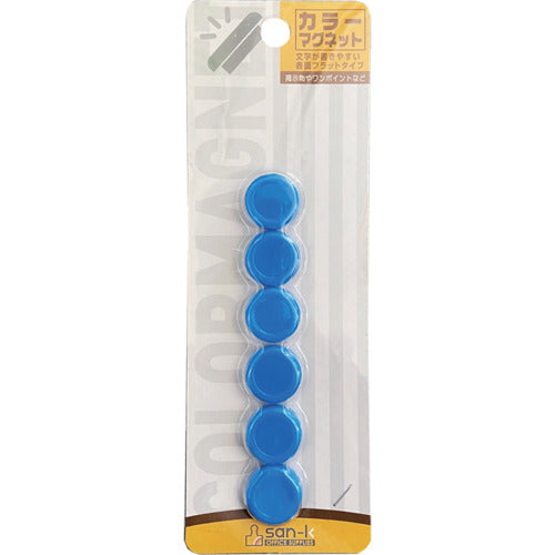 Sankei Color Magnet 20φ Blue 6 pieces CMRS-20-BU 1 PK