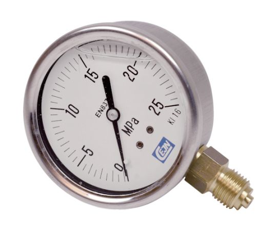グリセリン入り圧力計 0-25MPa 19-940-2108 1個