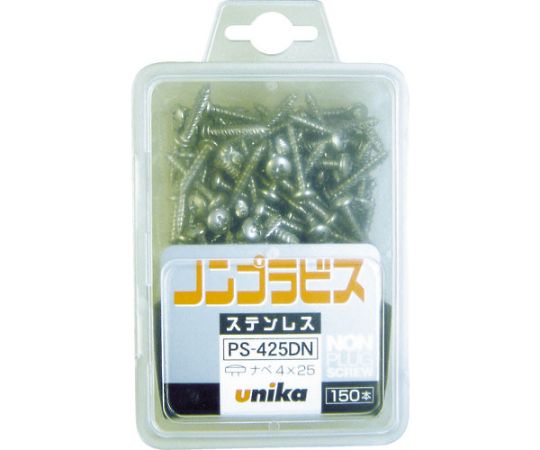 Non-plastic screws, stainless steel, flat head, no drill, 110 pieces, FS-432DN, 1 pack (110 pieces)