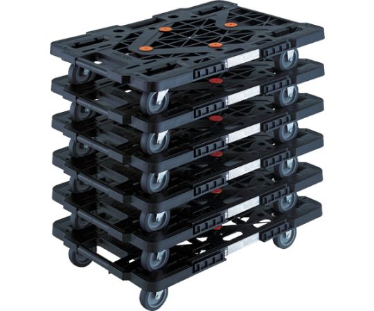 정리 구입 수지제 평대차 루트밴 MPK-600-BK 6대 세트 MPK-600-BK-M6 1세트(6대입)