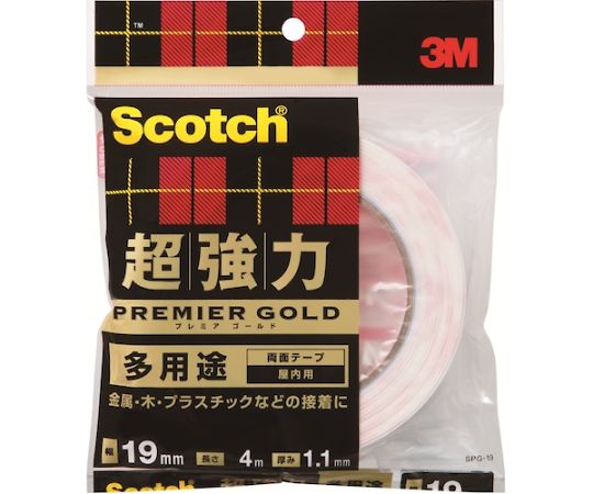 스카치 초강력 양면 테이프 프리미어 골드 다용도 19mm×4m SPG-19 1권