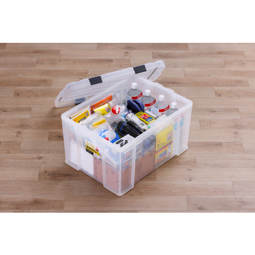 IRIS 299231 密閉バックルコンテナ クリア/チャコールグレー MBR-65R-CH 1 台