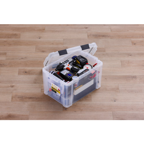 IRIS 299228 密閉バックルコンテナ クリア/チャコールグレー MBR-21R-CH 1 台