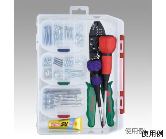 255x190x 60mm パーツケース(仕切板無) EA508ME-6 1個