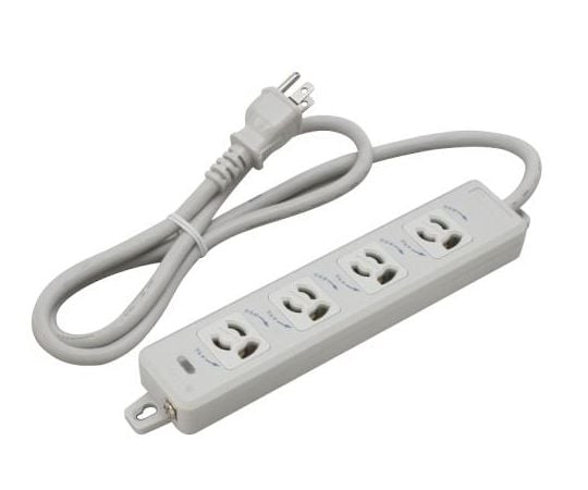 AC125V/15Ax 1m タップ(4口・抜け止・アース付) EA815GK-41 1個