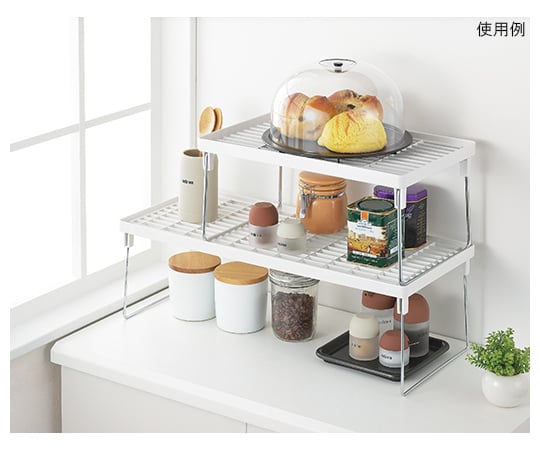 ABS resin stackable shelf RackOne Long T-122 1 piece