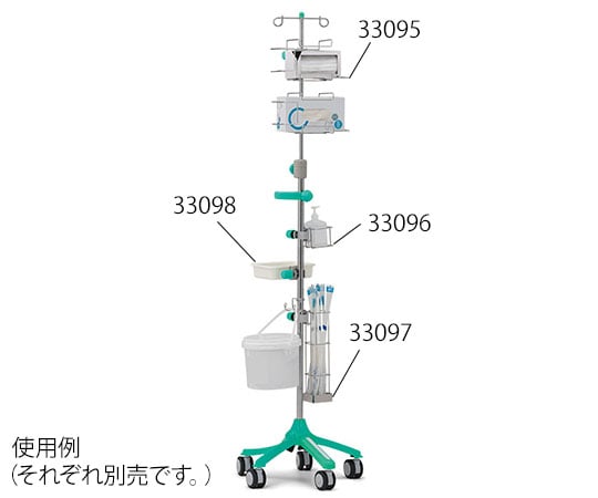 手指消毒剤ホルダー ポール取付式 33096 1個