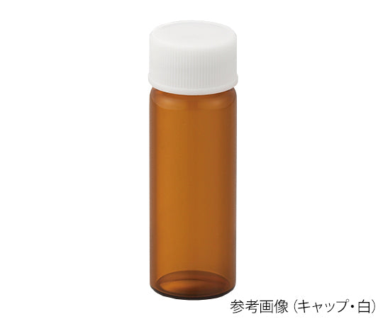ねじ口瓶(茶)+メラミンキャップ(白)+フッ素PTFE/シリコンパッキン 組合せセット 100組入 S-5 250219 1箱(100組入)