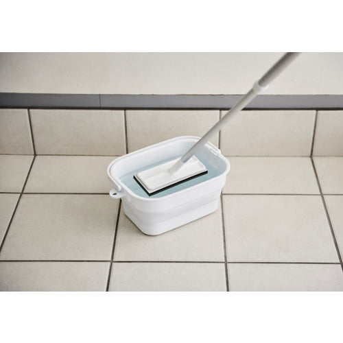 伊勢藤 折りたためるつけ置き洗いバケツ ホワイト I-617W 1 個