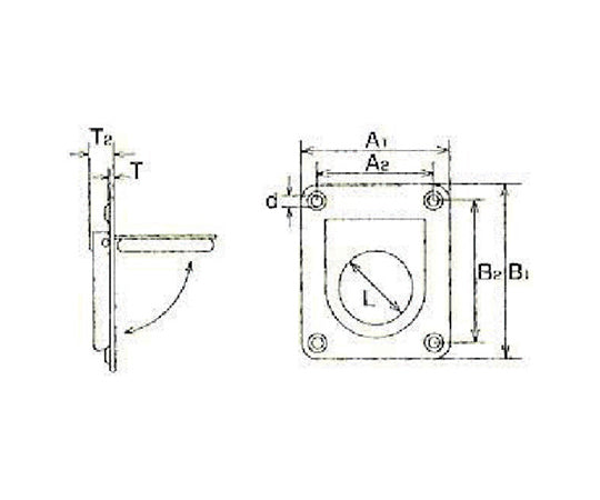 스테인리스 링풀 44mm×57mm LP1 1개