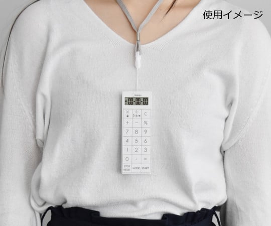 Calculator with clock, vibrating timer CL-126WT 1 piece