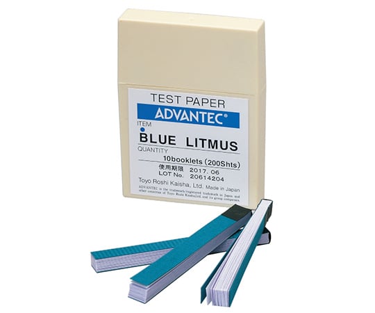 リトマス試験紙 ブックタイプ 青 1箱(20枚×10個入) 07020010 1箱(20枚×10個入)