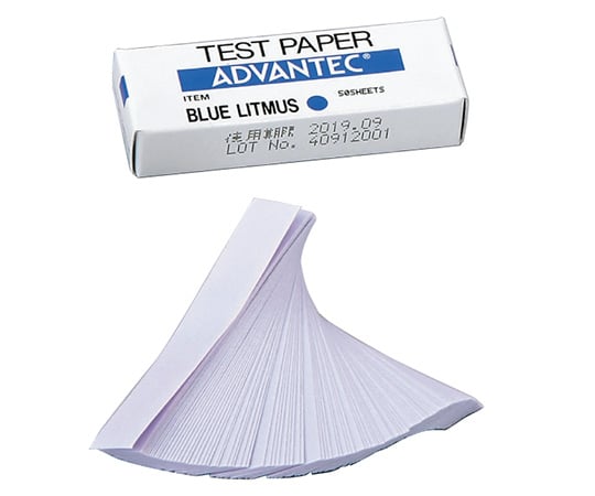 リトマス試験紙 紙箱入り 青 07020030 1箱(100枚×10個入)