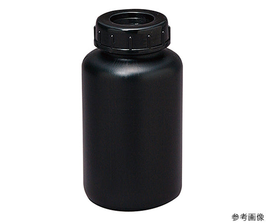 Wide-mouth bottle, black, PE, 250mL, 0084BK, 1 piece