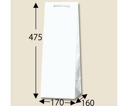 Paper carrier bag, T-shaped charm bag, plain white, 25 pieces, 003191000, 1 bag (25 pieces)