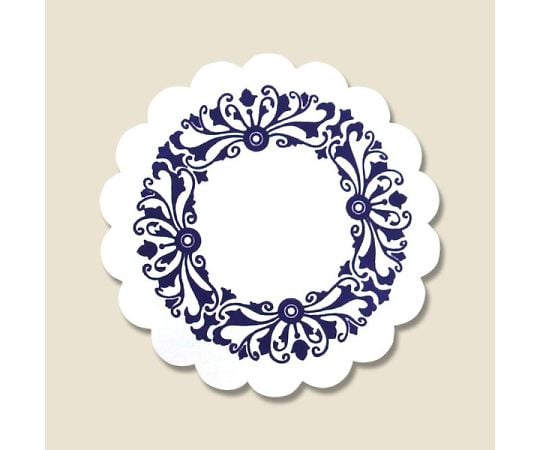 Japanese-style coasters 85 round 0.6mm flower navy blue 200 pieces 004520140 1 bag (200 pieces)