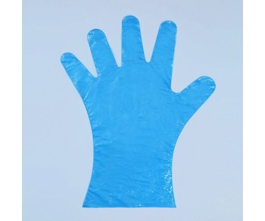 ポリエチレン手袋 カタエンボス ブルー L 100枚 004779006 1袋(100枚入)