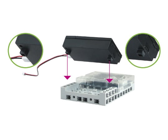 블록용 전지 박스 코드 부착(단 3 전지 3개) 154013 1개