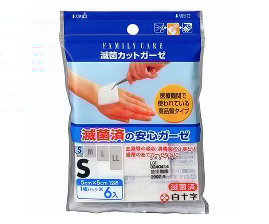 FC(ファミリーケア) 滅菌カットガーゼ S 6枚入×10袋 10976 1ケース(6枚×10袋入)