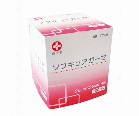 Softcure Gauze 25cm x 25cm 4 folds 100 sheets 17378 1 box (100 sheets)