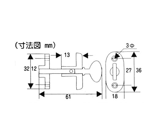 真鍮メッキ中折ネジ締 30mm VA-183 1個