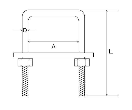 コ型ボルトセット M8×2 94mm 15-811 1個