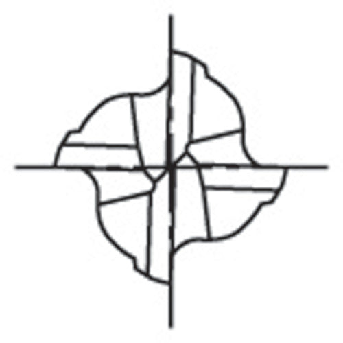 OSG High Speed Square End Mill TiN Coated Multi-Blade Short Blade Diameter 23mm Shank Diameter 25mm 88233 EX-TIN-EMS-23 1 piece