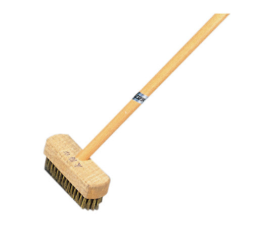 Brass deck brush with wooden handle 43024 1 piece