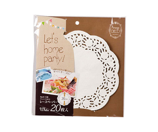 Arrange DECO Lace Paper 20cm 20 sheets D-1136 1 bag (20 sheets)