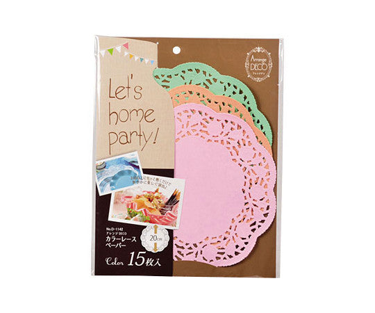 Arrange DECO Color Lace Paper 20cm 15 sheets D-1142 1 bag (15 sheets)