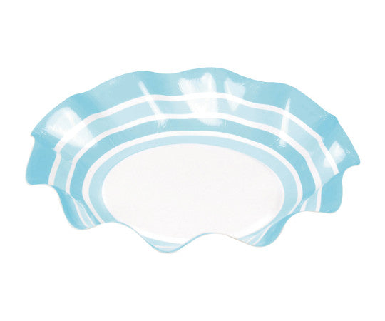 アラモード WAVEペーパー浅ボウル 17cm 5枚入 ブルーライン D-264 1袋(5枚入)