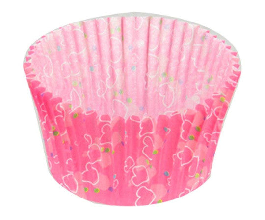 베이퀴지 종이제 컵케이크 소형 75 mm(샤본 하트) 50장입 D-2681 1봉(50장입)