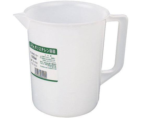 Polyethylene container Poly beaker with handle 1000mL B082 (TB1000) 1 piece