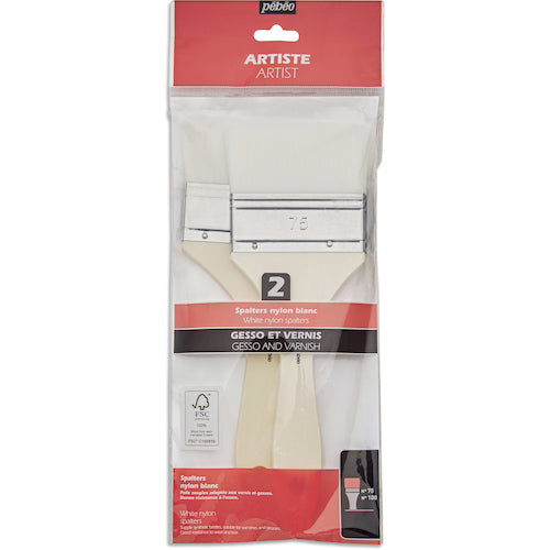 페베오 제소·니스용 브러시 화이트화섬 2개들이(75/100mm) FSC 인증축 952606 1개