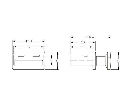 Connector protection cap for USB-A type (with knob) Black USBCAPK-B1-6 1 pack