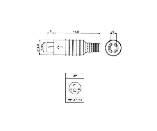 ミニDINプラグ3P MP3713 1個