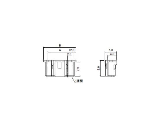 基板対電線接続圧着コネクター ハウジング4極(10個入) PAP-04V-S*10 1袋(10個入)