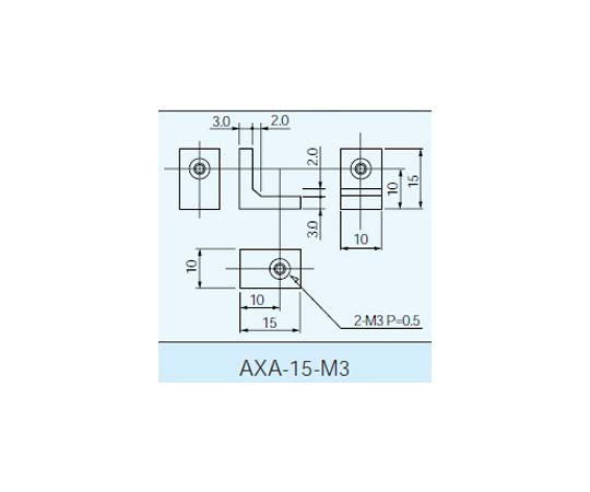 프린트 기판 장착 브래킷 M3용 나사 구멍 L자형 (10개입) AXA-15-M3 1봉(10개입)