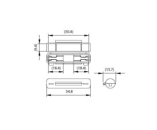 ヒューズホルダー 適用ヒューズ:Φ6.4×30 FH-4 1個